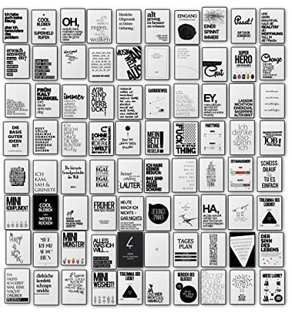 80 lustige Sprüche auf Postkarten, Spruchkarten zu Themen wie Leben, Liebe, Freundschaft, Arbeit, Motivation, Gelassenheit & Spaß - B-WARE