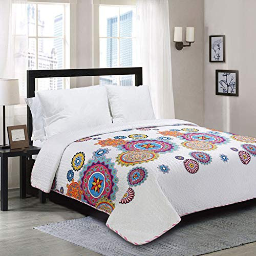 Tagesdecke Gesteppt 220x240 Tagesdecke Doppelbett Steppdecke Bedruckt Bettüberwurf, Bettdecke Stepp Decke Doppelbett Unterfüttert Und Gesteppt,A-220X240CM