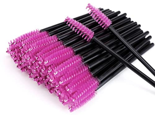 50 PCS Disposable Eyelash Brushes Mascara Wands Eye Lash Eyebrow Extensions Brush Disposable Eyelash Combs for Eyebrows Fake Eyelashes