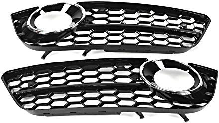 Griglia Inferiore del Paraurti,griglia fendinebbia -Paraurti anteriore inferiore fendinebbia griglie della lampada di ricambio cornice in ABS griglia di copertura cornice cornice (confezione 2)