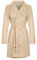 malito – Damen Trenchcoat einfarbig mit Gürtel & Taschen – klassischer Mantel für Herbst & Winter – schicker Übergangsmantel 15142 (Beige | Größe XXL)