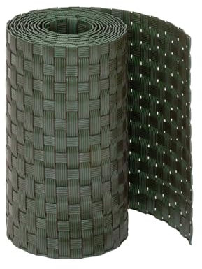 Jardinion Sichtschutzstreifen 250cm x 19cm Grün Polyrattan