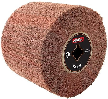 Aidelife Tambor de cepillo abrasivo de fibra sintética para renovador de máquinas de molienda, para superficies planas de metal y madera y para acabado satinado de metales sin pintar Ø120x100