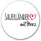Huuraa Aufkleber Sauerländer mit Herz Geschenk 10cm Sticker Sauerländer Geschenkidee