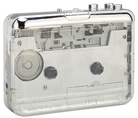 PUSOKEI Tragbarer Kassettenspieler, UKW Radio, Audio Musik USB Kassette zu MP3 Konverter, Kassettenspieler mit 3,5 mm Kopfhöreranschluss, 2 AA Batterien oder USB Netzteil