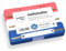 perfect line - 75 Heftstreifen Pappe, recycling Karton, 250 g/m², 3 Farben (Rot, Blau, Weiß), Made in Germany, Blauer Engel zertifiziert