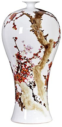PEVSCO Vase Vase de Prune Peint à la Main Exquis Maison Vase en céramique Chinois Sol Grand Vase décoration intérieure Vase Fleurs