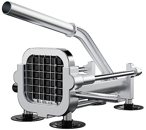 EASCANDY Pommes Frittier Schneider, robuster Kartoffelschneider, Kartoffelschneider, Edelstahl, 12,7 mm Klingen für Süßkartoffeln, Karotten, Yamswurzeln, Gurken.