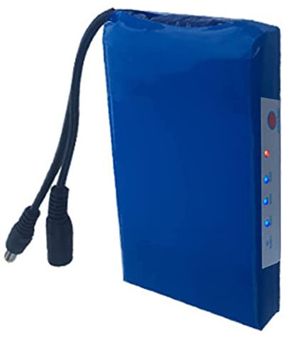 CSTAL Portable Rechargeable Li-Po Battery, DC 12V 6000Mah Lithium-Ion Battery Pack with Power Indicator + Charger, for Home Camping Emergency Lighting