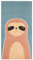 Beliani Kinderteppich Baumwolle blau/orange 80 x 150 cm Faultier Kinderzimmer Isak