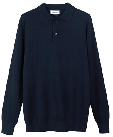 Diana Studio Blu, L Polo a Maniche Lunghe, Uomo