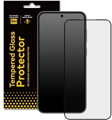 RhinoShield protection écran compatible avec [Galaxy S23 FE] | Verre trempé bord à bord 9H - Résistance rayures et traces de doigts - Dureté 9H protection courbée [adhésif sans bulles]