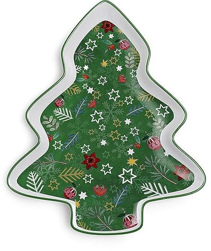 Vassoio natalizio di Egan a forma di albero di natale. Misura 20cmx24cm. La referenza è: 120083