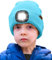 ATNKE Kids LED Beleuchtete Mütze mit Licht,Wiederaufladbare USB 4 LED Laufmütze Extrem Heller Lampe Winter Warme Stricken Mütze Großartig Geschenke für Jungen und Mädchen/Light Blue