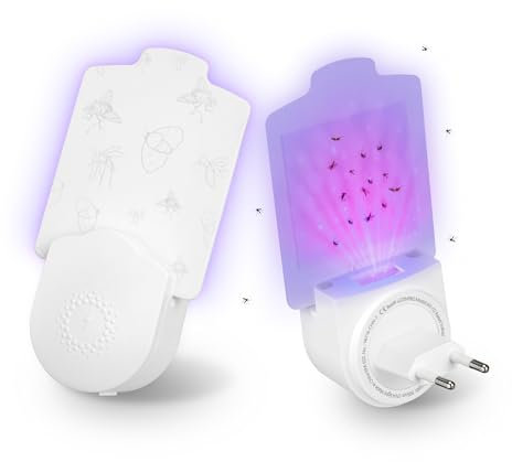 [Lot de 2] LgTenPro Anti Moucherons Interieur, Attrape Insecte, avec 6 Plaques de Colle de Recharge (Flying Insect Trap-2pack)