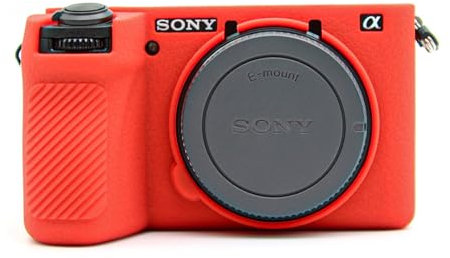 MUZIRI KINOKOO Case for Sony A6700, Soft Silicone Frosted Surface Enhanced Grip Protective Case for Sony A6700/ Alpah 6700 Digital Camera - Anti-Scratch Slim Fit A6700 Case - Red