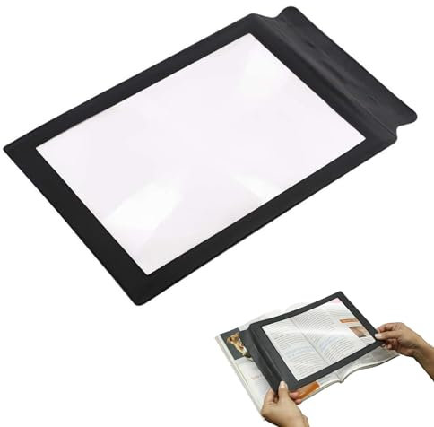 Rectangular Lupa de Lectura,Lupa Grande de Lectura A4,Rectangular Lupa,Lupas de Páginas,Lupa Rectangular,Lupa De Lectura para Personas Mayores Ancianos,Lupa Rectangular Grande a Página Completa