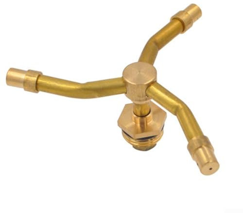SPORTARC Messing-Gartensprinkler, Gartenbewässerungssprüher, für 360 Grad, robuster Rasensprenger, Bewässerungszubehör (DREI Gabeln)