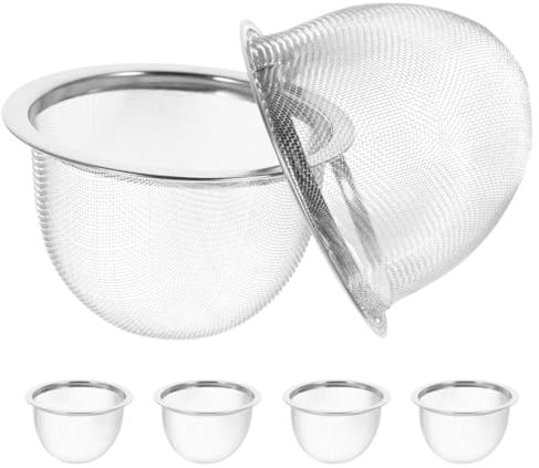 Kichvoe Insertos De Colador Para Tetera 6 Uds. 7 8 Cm Colador De Hojas De Té De Malla De Acero Inoxidable Filtro De Té De Malla Fina Inserto Infusor De Repuesto Para Cafetera Tetera