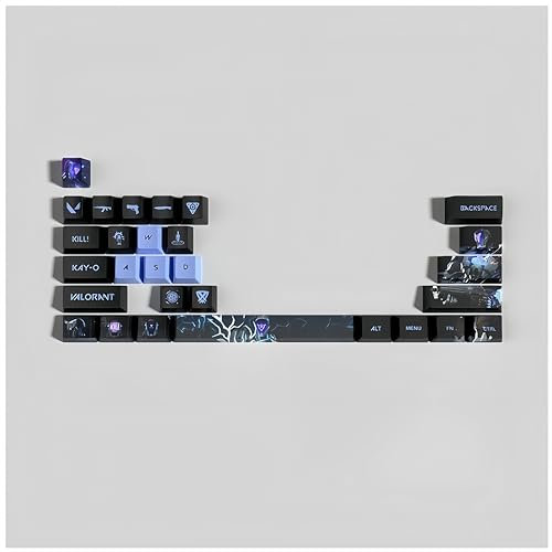 Valorant Tastenkappen, 29 Tasten, OEM/PBT Thermosublimation, benutzerdefinierte Tastenkappen für 61/64/87/104/108 Cherry Gateron MX Switches mechanische Tastaturen (KAY/O)