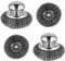 2 Pack Steel Wool Scrubber with 2 Replacement Wool Pads, Metal Dish Scrubber with Handle Steel Wool Sponge for Cleaning Dishes Cast Iron Stock Pots Pans, Griddles Grills