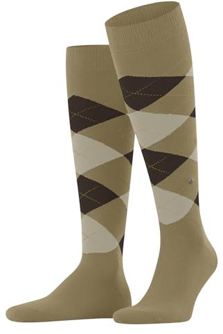 Burlington Herren Kniestrümpfe King M Kh Baumwolle lang gemustert 1 Paar, Beige Crystal 4409, 40-46