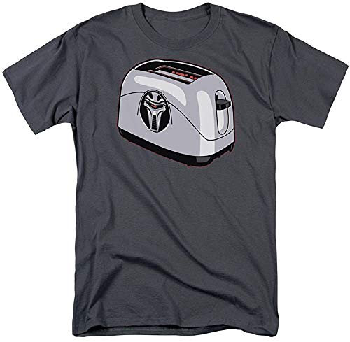 Battlestar Galactica Frakkin Toaster Cylon Charcoal Adult T-Shirt Grey M