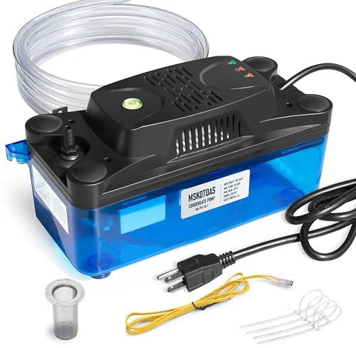Pompa di condensa per HVAC con tubo da 20 FT, pompa di rimozione della condensa da 115 V/230 V con interruttore di sicurezza per condizionatore d'aria, Bolier, fornace, deumidificatore, macchina per