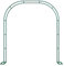 Rosenbogen Pergola aus Metall für Kletterpflanzen, 3 m breit, dekorativer Hochzeitsbogen mit Rankgitter, grün, 350 cm hoch