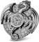 DND Radwürfel Spinner, Fingerspitzen Gyro, 7-in-1 Drachen Metallische D&D Würfel, Drachen Roulette Würfel Spinner für DND Würfelset, D&D Geschenke mit Box, Rollenspiel Brettspiel Zubehör, Silber