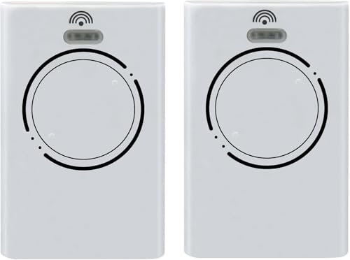Set di 2 Telecomando Cancello, 868 MHz Telecomando Cancelli 4 Canali, Compatibile con XT4 868 SLH LR, Bianco