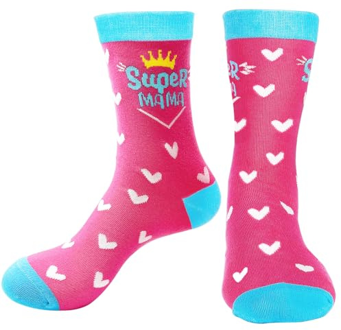 ZEACKUQ Geschenke für Mama und Papa Lustige Socken, Geschenke für Frauen Männer Muttertagsgeschenk Vatertagsgeschenk Happy Birthday Socks