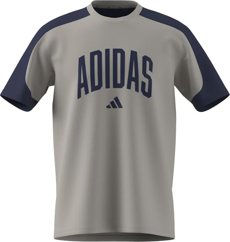 adidas Men's Collegiate T-Shirt, Wonder Alumina/Dark Blue, M