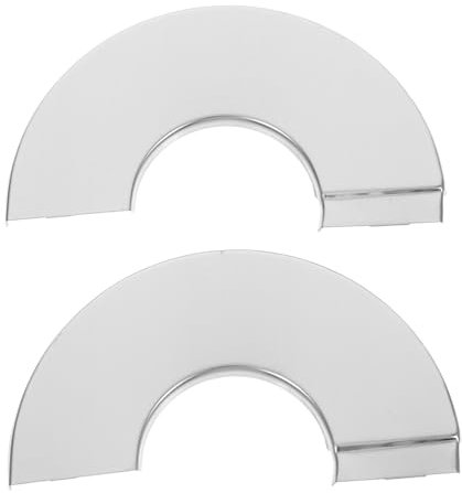 Runde Wandflansch Abdeckplatte aus Kunststoff für Duschrohre Silber