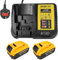 2 Packs 8000mAh Replacement for Dewalt Battery 18V DCB184 DCB180 DCB181 DCB182 DCB200 DCB201 DCB204 with LED Indicator and Charge