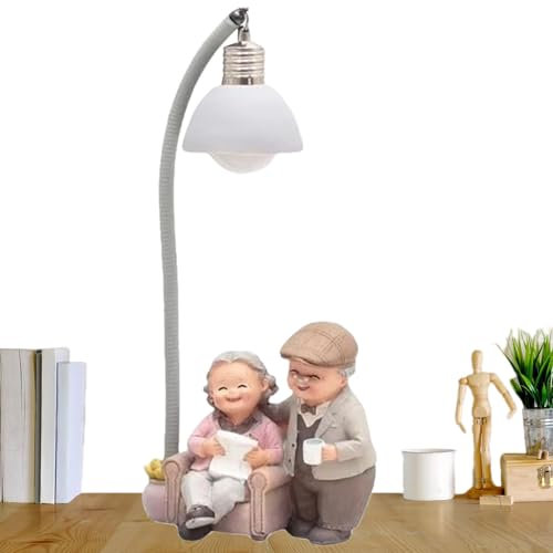 Loving Elderly Couple Figurines Elderly Couple Resin Figurine