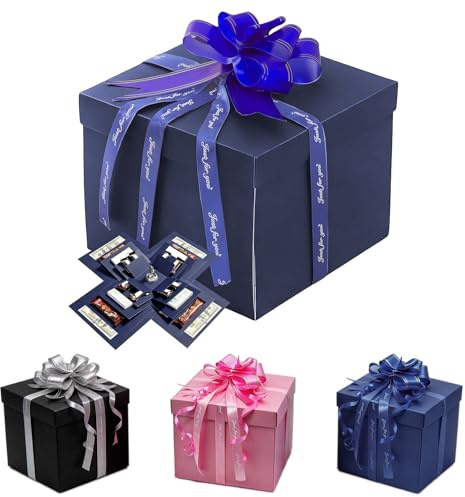DIYCUT Explosionsbox Geburtstag 5 Ebenen, Blaues Geschenke Box