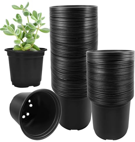 Genérico 100 Piezas Macetas Pequeñas para Vivero, Macetas De Plás-Tico Paras Plantas, 10cm Maceta De Plántulas Reutilizables, para Suculentas, Hierbas, Verduras, Plántulas Y Trasplantes