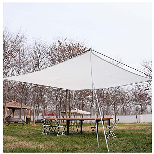 Rete Ombreggiante Bianca 5X10 M con Protezione UV All'85%, Vela Parasole per Serra con Occhielli, Telo A Rete per Pergola, Balcone, Copertura Auto per Esterni