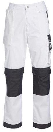 ProDec Advance Painter's Trousers For Men, Stain-Resistant White Work Trousers Pants, Painting Overalls For Men, Painter Trouser, Decorators Trouser, 36 Waist, 31 Leg Length