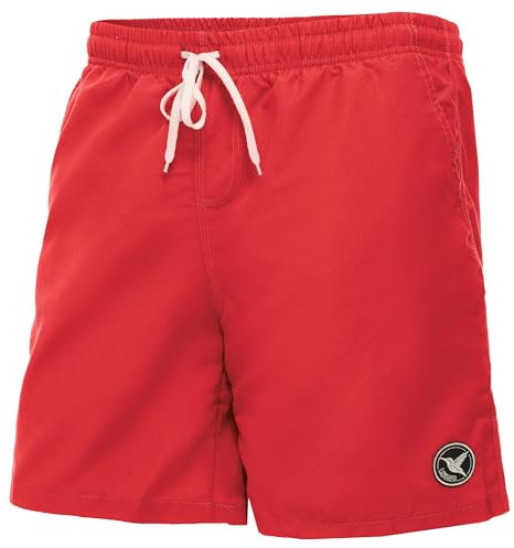 Ladeheid Costume Uomo Mare Lungo con Taschino, Medium Drawstring, Fodera in Rete, Costumi da Bagno, Boxer per la Spiaggia, la Piscina e Il Surf LA40-129 (Rosso, 3XL)