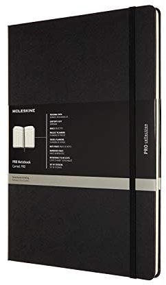 Moleskine - Pro Notebook, Perfektes Notizbuch für die Arbeit - Hardcover mit Elastischem Verschluss - A4-Format, 21 x 29,7 cm - Farbe Schwarz, 192 Seiten