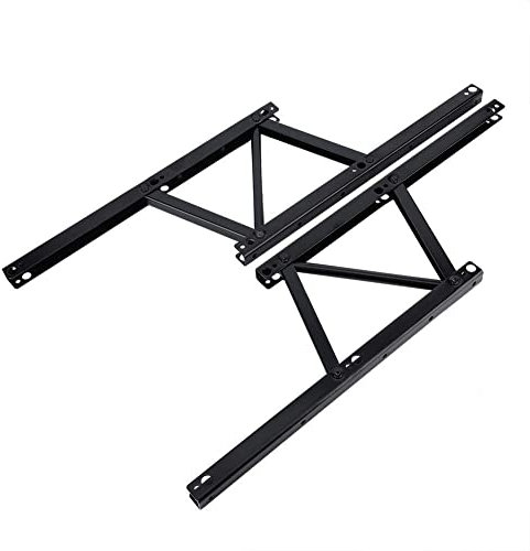 2 piezas de metal de mesa centro elevable hierro plegable para mesa de café o mesa de café con mecanismo de escritorio con bisagras de montaje y muelle, accesorios de escritorio para el hogar