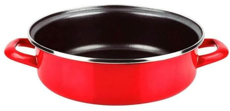 Fagor 78575 Tartera Optimax Acero Aisi 430, Rojo, D 26 cm, Polyester, Negro
