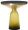 Beistelltische Nachttisch Couchtisch Nordic Ausgeglichenes Glas Kleine Wohnung Wohnzimmer Round (Color : Yellow)