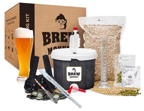 Brew Monkey® Bierbrauset Weissbier | Komplett Set 5 Liter Bier | 5,7% Vol. | Bier Brauen in der Küche | Bier Brauen Set zum Selber Brauen | Männergeschenke | Geburtstagsgeschenk für Männer