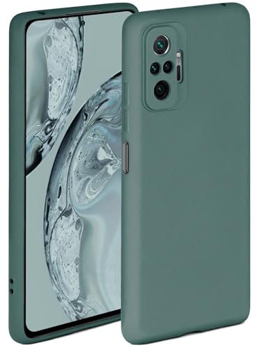 ONEFLOW Soft Case für Redmi Note 10 Pro Hülle aus Silikon mit Kameraschutz, Silikonhülle mit erhöhtem Schutz fürs Display, Backcover Schutzhülle, weiche Handyhülle, Petrol