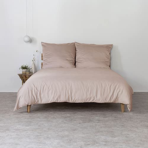 AGA.PIE Bambus Lyocell Bettwäsche-Set 200x200 + 2X 80x80 cm - Beige, 100% Bio Oeko-Tex 100, für Allergiker, Antibakteriell, Ganzjahres-Bettwäsche, Atmungsaktiv, Geruchshemmend, Besonders sanft