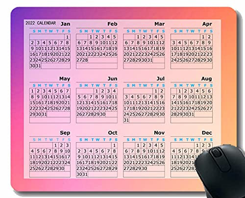 YENDOSTEEN 2023 Kalender Mauspad, Farbverlauf-Blur-Abstraktion Desktop-Notebook-Mauspad für das Arbeiten und Spielen