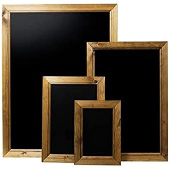 Gerahmte Kreidetafel/Tafel (83 x 63 cm), Holz, Schwarz, A1 (83 x 63 x 1,5 cm)